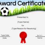 Free Soccer Certificate Maker | Edit Online And Print At Home with regard to Soccer Certificate Templates For Word