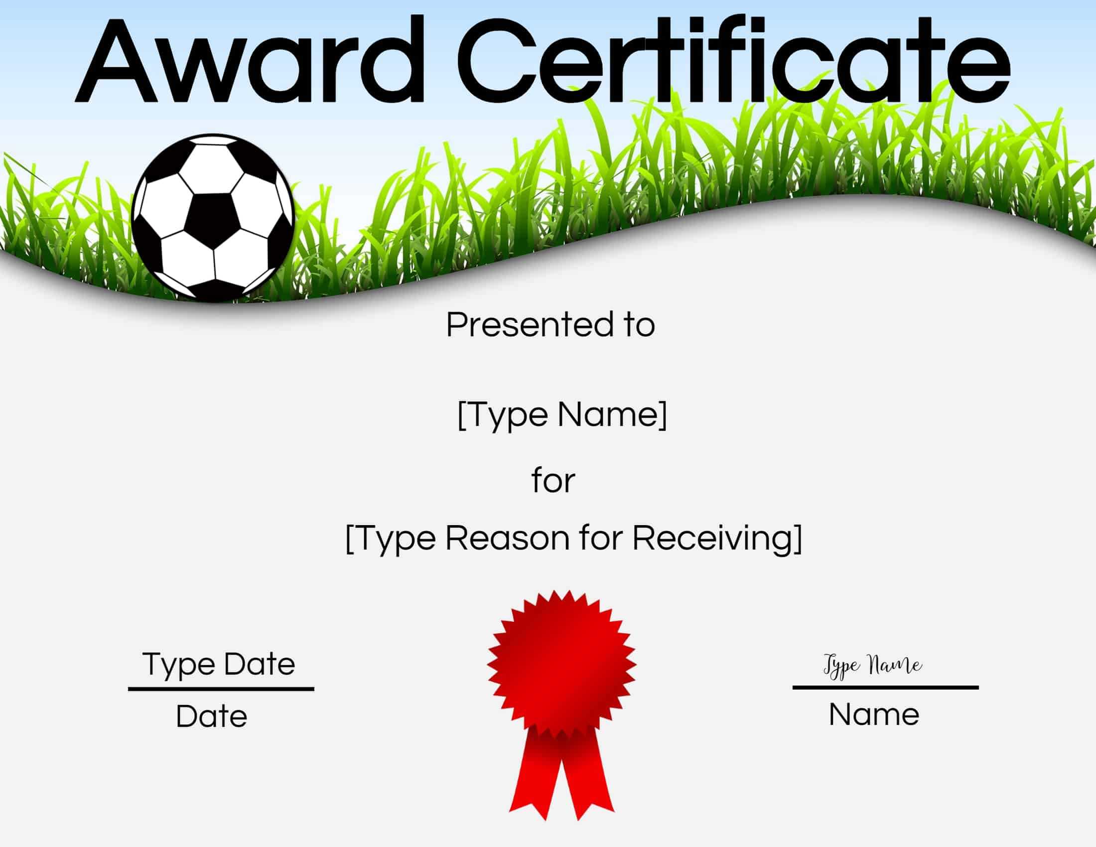 Free Soccer Certificate Maker | Edit Online And Print At Home With Regard To Soccer Certificate Templates For Word