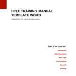 Free Training Manual Template Wordkazelink257 – Issuu Pertaining To Training Documentation Template Word
