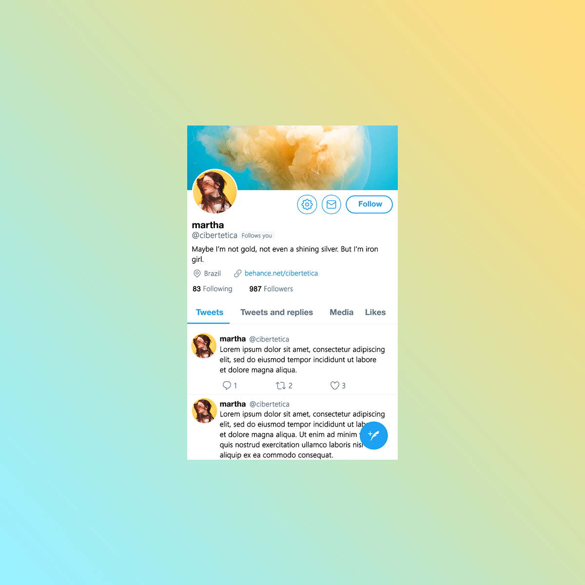 Blank Twitter Profile Template Sample Design Templates