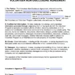Free Volunteer Non Disclosure Agreement (Nda) | Pdf | Word In Nda Template Word Document