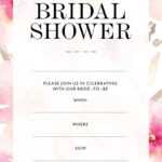 Gardens // Blank Bridal Shower Invitation (Instant Download) inside Blank Bridal Shower Invitations Templates