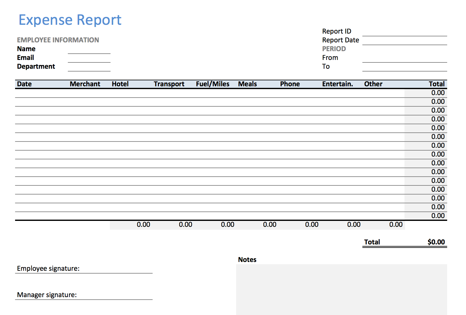 Gas Mileage Expense Report Template - Papele With Gas Mileage Expense Report Template