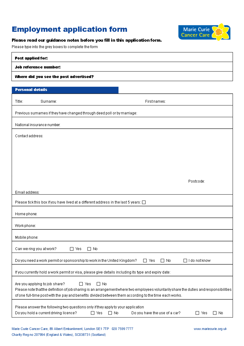 General Application Employment Word | Templates At With Regard To Employment Application Template Microsoft Word