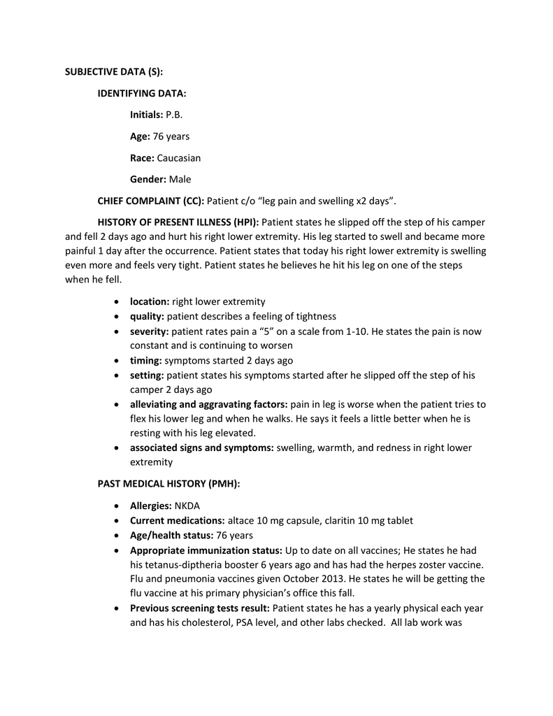 Geriatric Soap Note For Soap Report Template