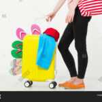 Girl Suitcase Isolated Image & Photo (Free Trial) | Bigstock Within Blank Suitcase Template