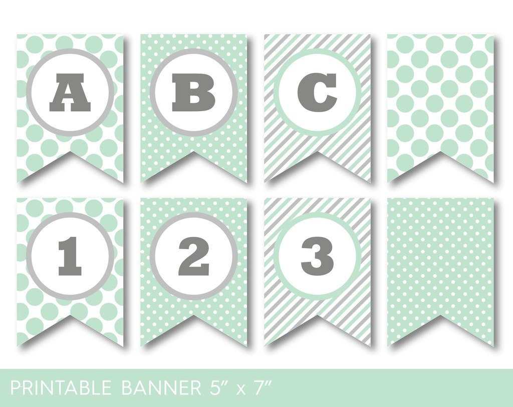 Glamorous Baby Shower Banner Template Luxury Mint Green And Regarding Baby Shower Banner Template