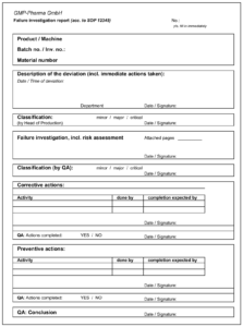 Gmp Logfile: Leitartikel - Gmp-Verlag: Logfile Leitartikel regarding Failure Investigation Report Template