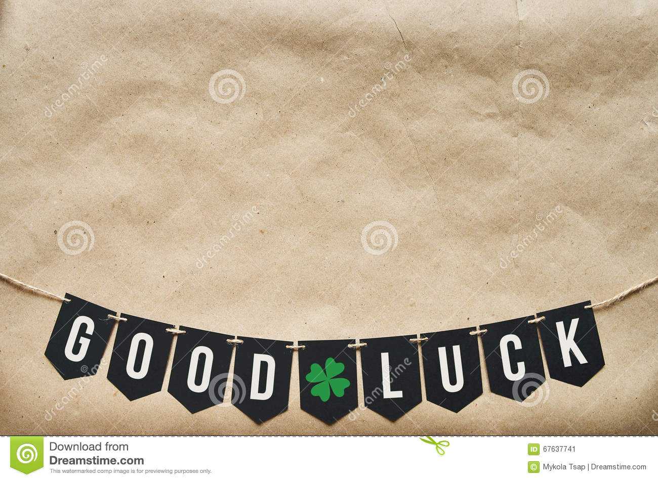 Good Luck Banner Lettering Stock Image. Image Of Preparation Regarding Good Luck Banner Template