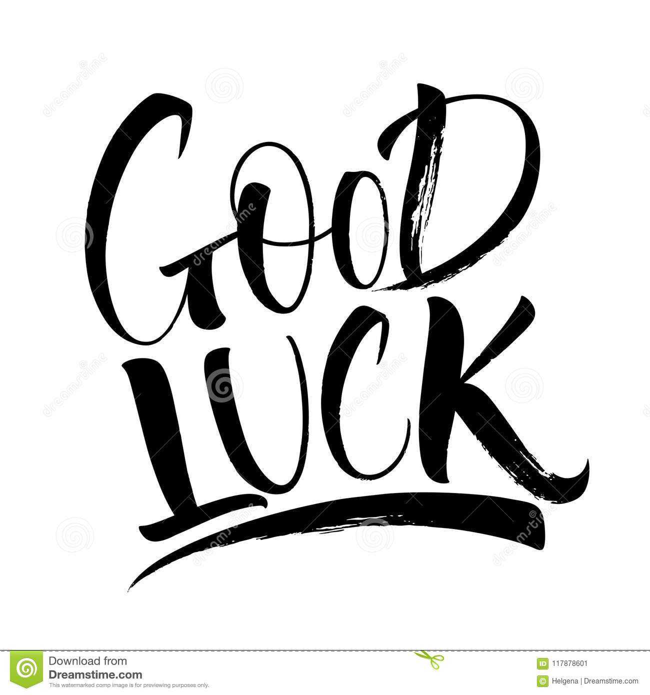 Good Luck Lettering Stock Vector. Illustration Of Lucky Throughout Good Luck Banner Template