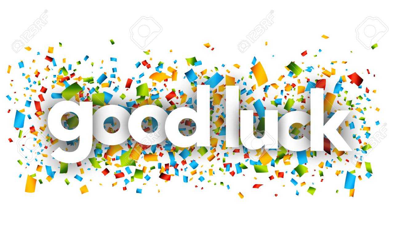 Good Luck Letters Vector Word Banner Sign Inside Good Luck Banner Template