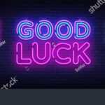 Good Luck Neon Sign Vector Good Stock Vector (Royalty Free Throughout Good Luck Banner Template