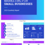 Gradient Business Marketing Quarterly Report Template Pertaining To Business Quarterly Report Template