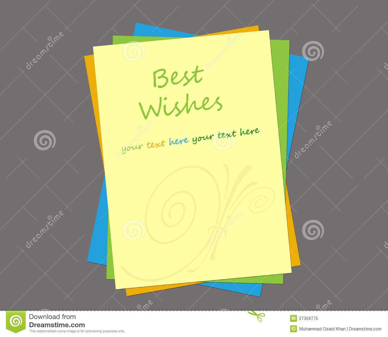 Greeting Card Template Stock Illustration. Illustration Of Regarding Free Blank Greeting Card Templates For Word