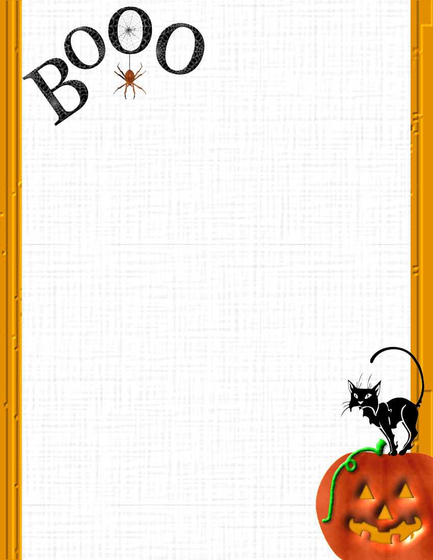 Halloween 1 Free Stationery Template Downloads Throughout Free Halloween Templates For Word