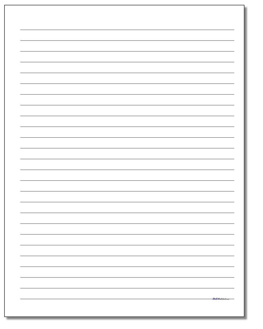 Handwriting Paper With Ruled Paper Word Template
