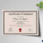 Happy Adoption Certificate Template Inside Blank Adoption Certificate Template