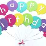 Happy Birthday Banner Diy Template | Balloon Birthday Banner For Diy Party Banner Template