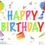 Happy Birthday Banner Stock Vector. Illustration Of Elements Within Free Happy Birthday Banner Templates Download