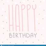 Happy Birthday Greeting Card Celebration Postcard Template With Congratulations Banner Template