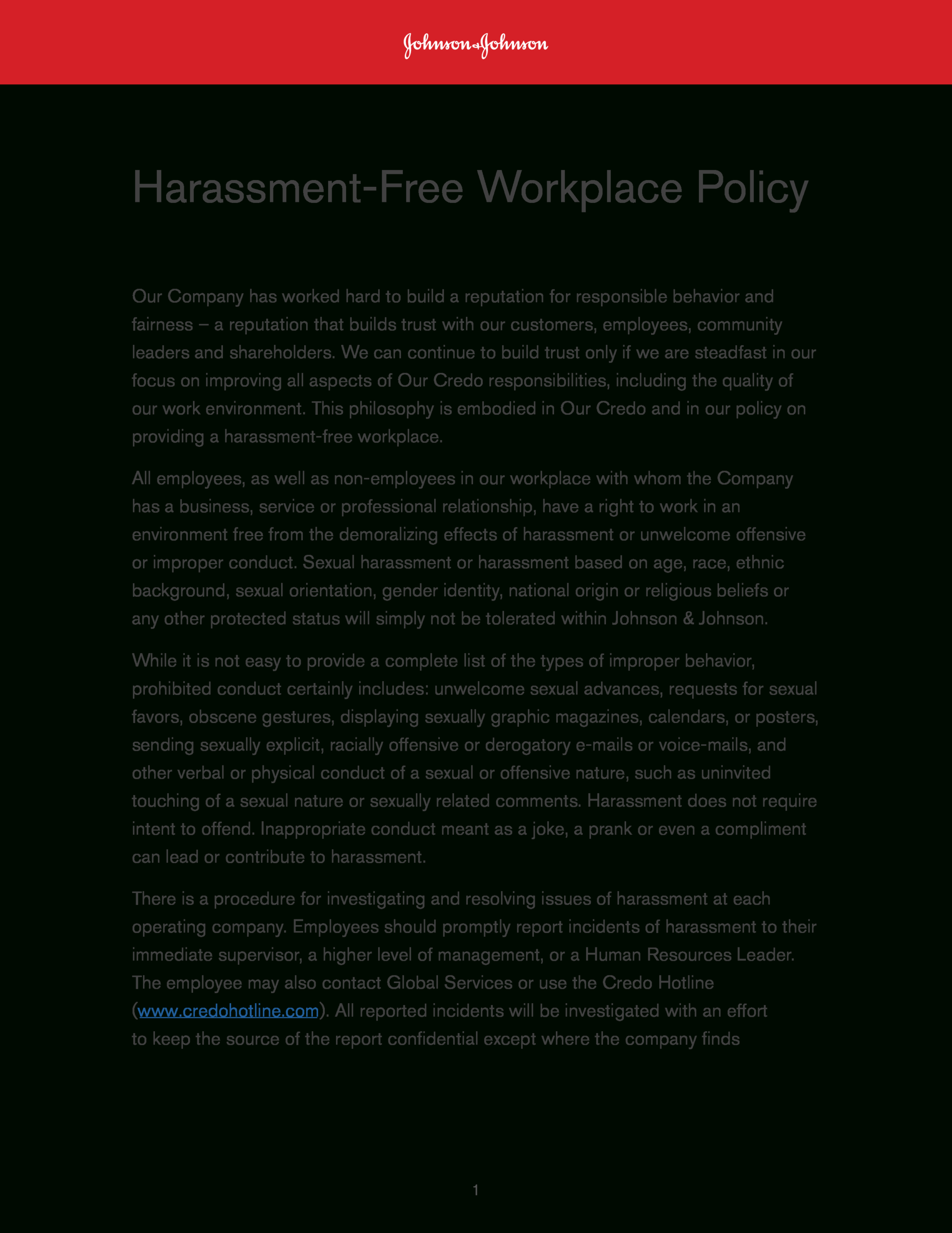 Harassment Policy | Templates At Allbusinesstemplates Inside Sexual Harassment Investigation Report Template