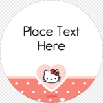 Hello Kitty Name Tag, Sticker, Label, Printing, Avery With Hello Kitty Birthday Banner Template Free