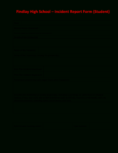 High School Incident Report | Templates At with School Incident Report Template