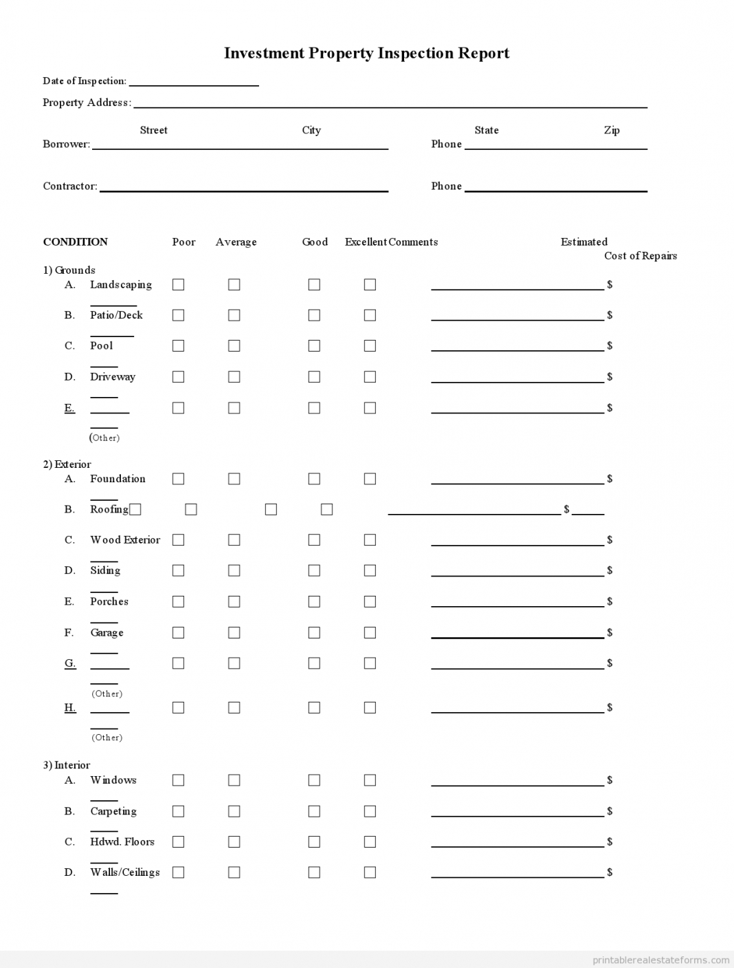 Home Inspection Checklist Form Resume Examples 86O7Eradbr Throughout Home Inspection Report Template Free