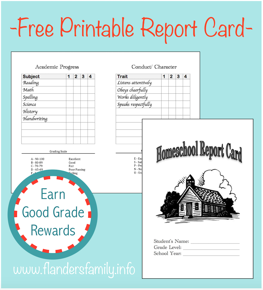 Homeschool Report Cards – Flanders Family Homelife Throughout Character Report Card Template