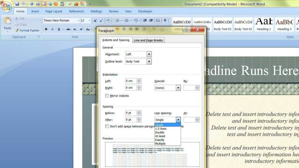 how to change microsoft word 2007 normal template