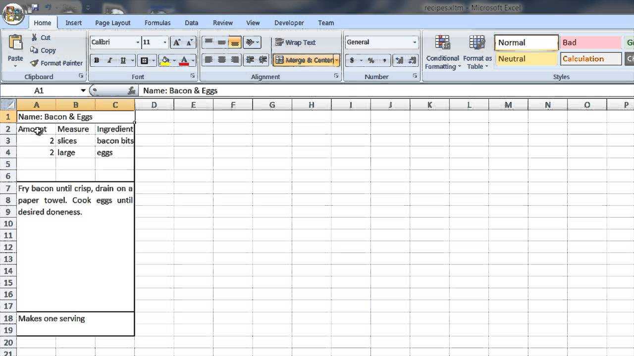 How To Create A Recipe Template In Word & Excel : Computer Tips Throughout What Is A Template In Word