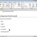 How To Create A Word Survey : Ms Word Skills regarding Poll Template For Word