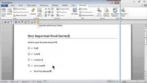 How To Create A Word Survey : Ms Word Skills regarding Poll Template For Word