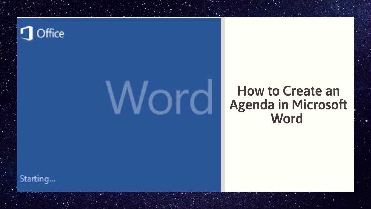 How To Create An Agenda In Microsoft Word Throughout Agenda Template Word 2010