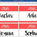 How To Create Name Tags (Badges) In Microsoft Word (Tutorial) Pertaining To Name Tag Template Word 2010