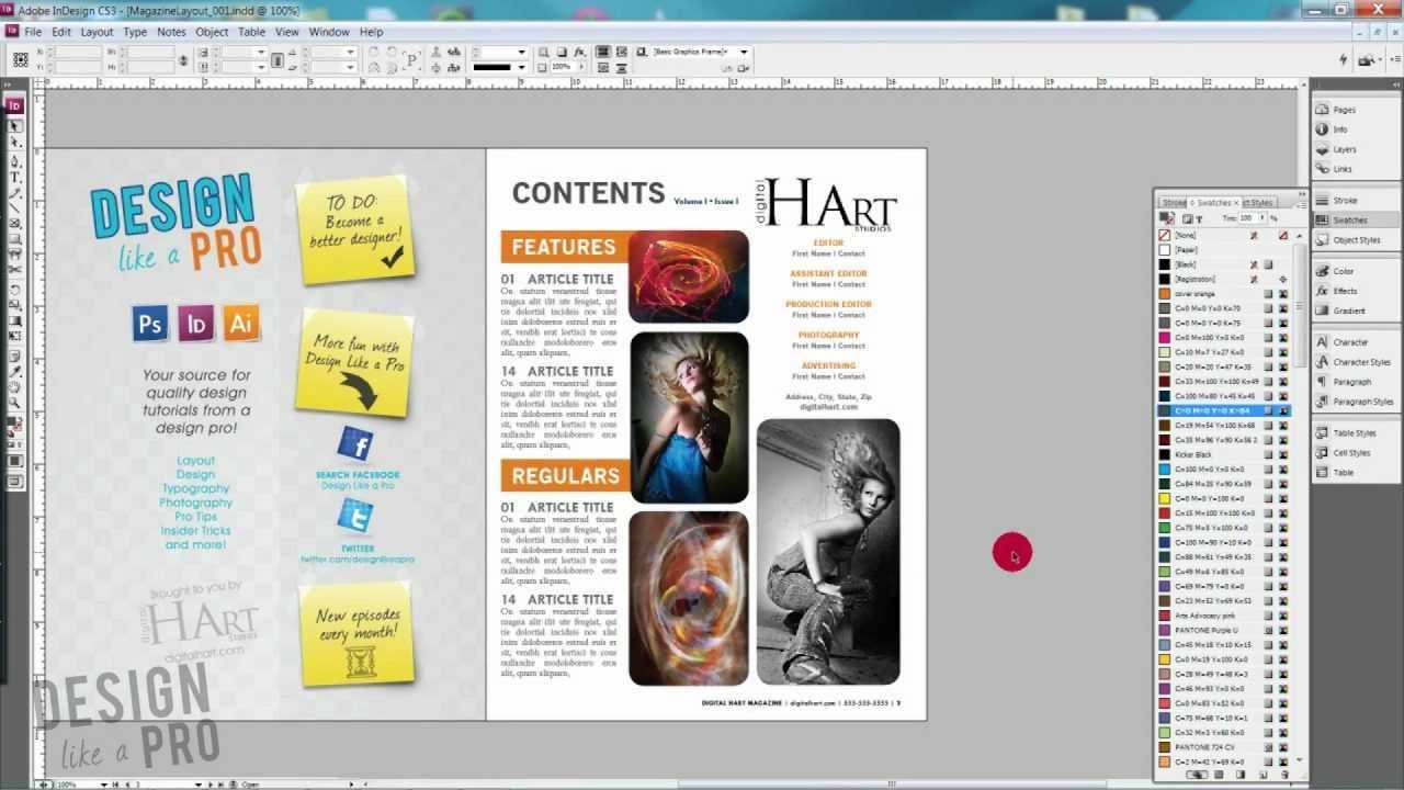 How To Design A Magazine's Table Of Contents // Magazine Design Intended For Magazine Template For Microsoft Word