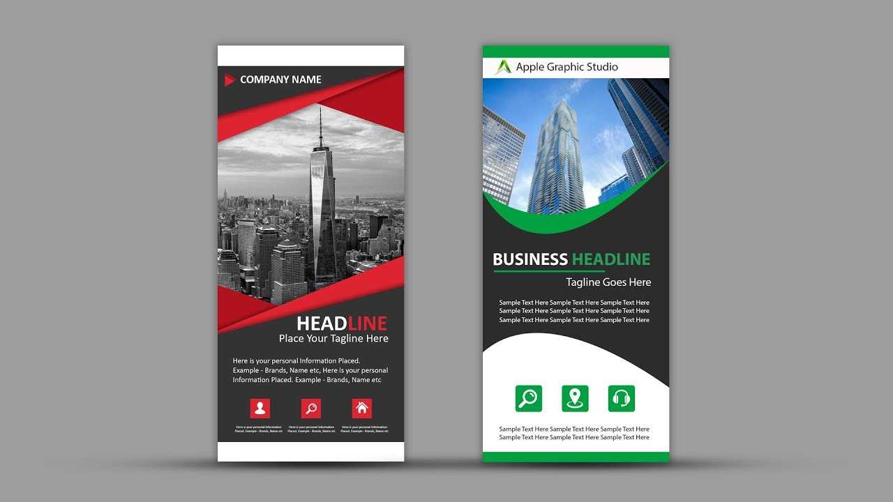 How To Design Roll Up Banner For Business | Photoshop Tutorial Regarding Retractable Banner Design Templates