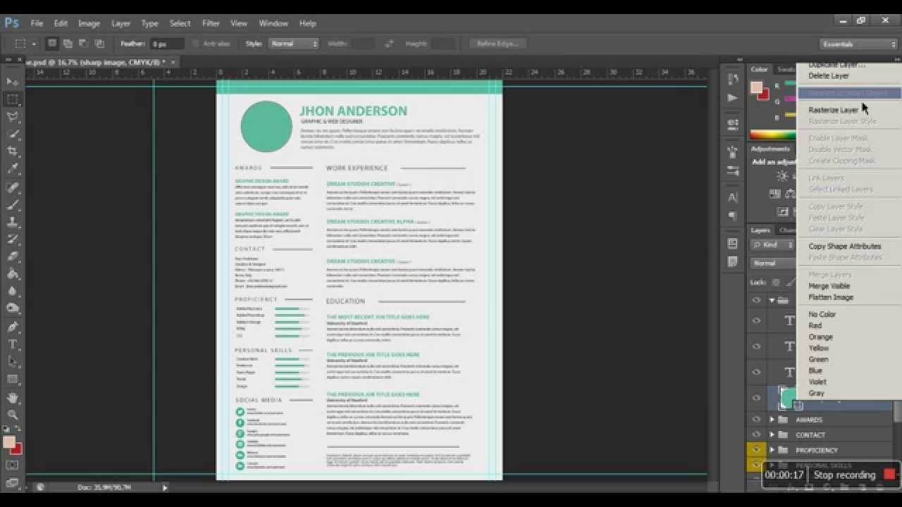 How To Edit Resume / Cv In Photoshop And Microsoft Word Within How To Create A Cv Template In Word