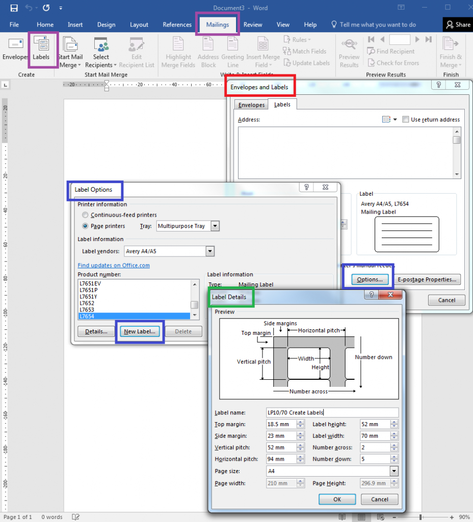 How To – How To Create Your Own Label Templates In Word With 8 Labels Per Sheet Template Word