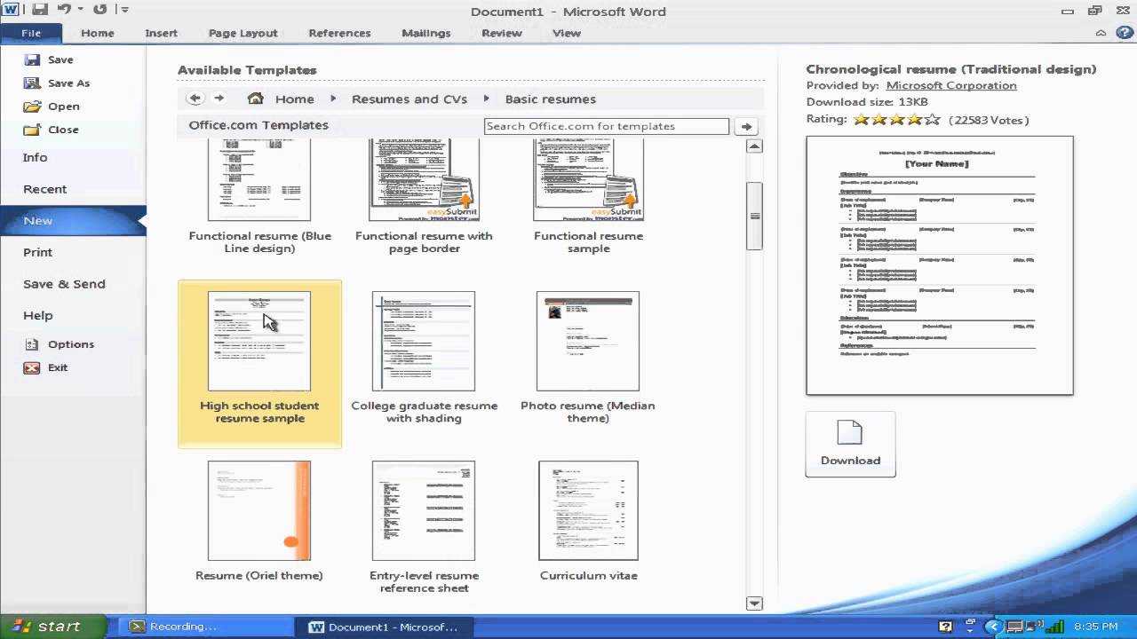 "how To Make A Resume With Microsoft Word 2010" Throughout Resume Templates Microsoft Word 2010