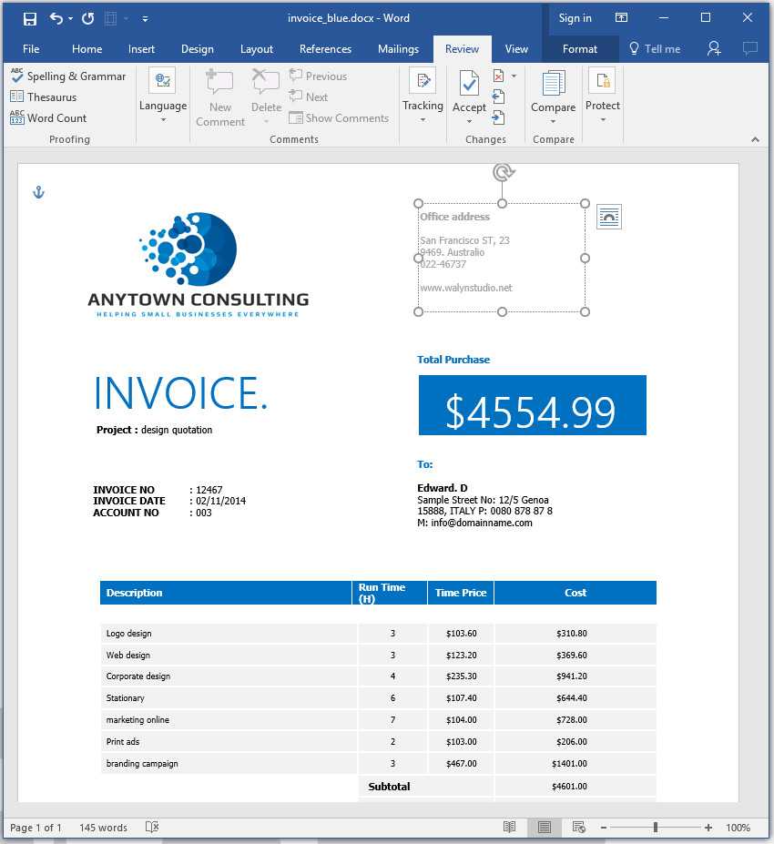 How To Make An Invoice In Word: From A Professional Template Pertaining To Invoice Template Word 2010