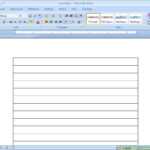 How To Make Lined Paper In Word 2007: 4 Steps (With Pictures) With Microsoft Word Lined Paper Template