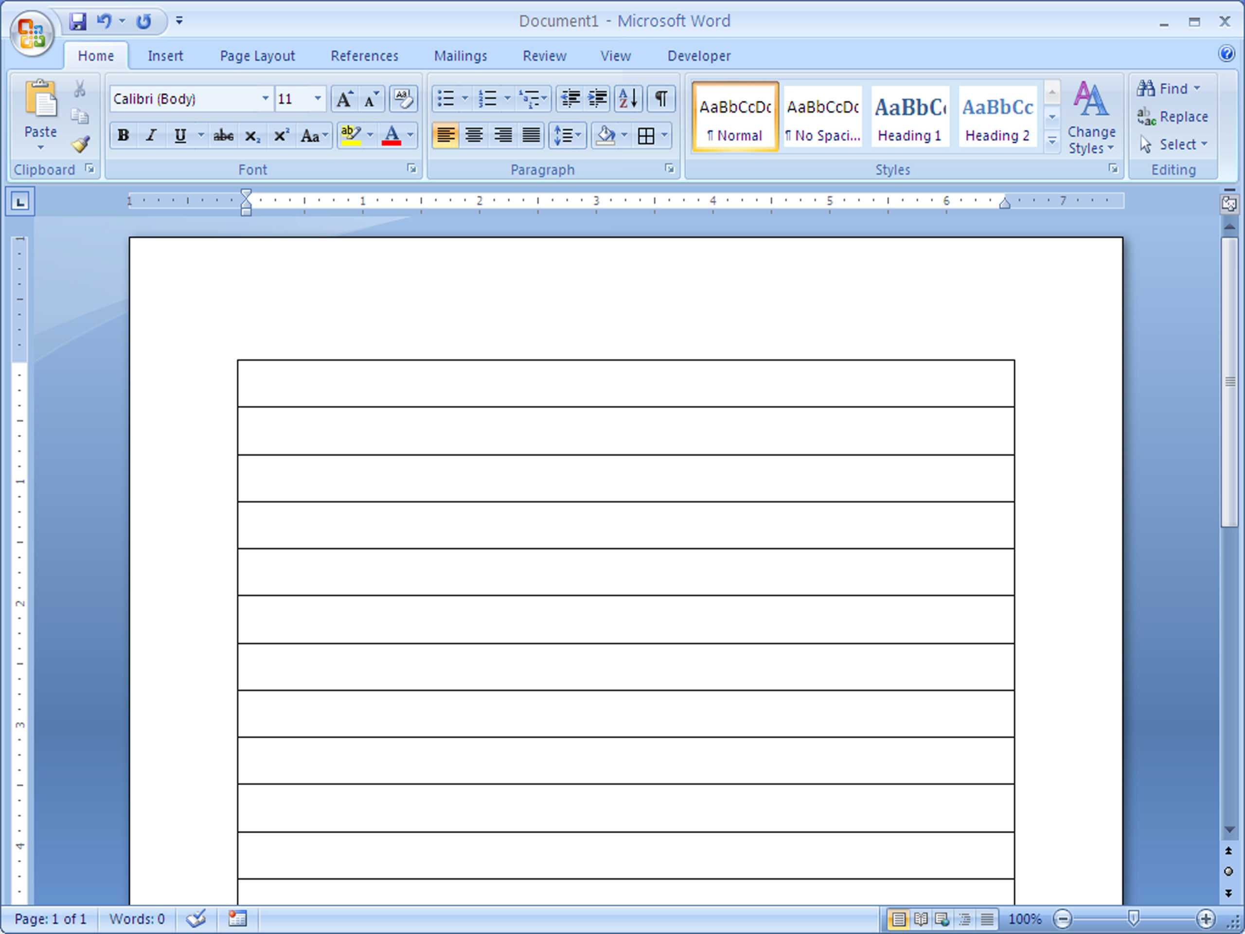 How To Make Lined Paper In Word 2007: 4 Steps (With Pictures) With Notebook Paper Template For Word 2010