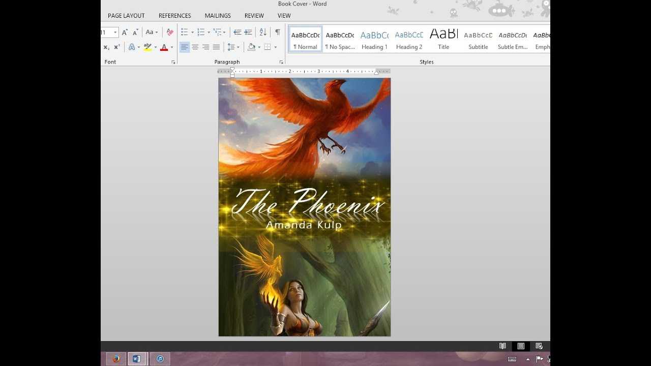 How To Make Your Own Book Cover Using Ms Word Regarding How To Create A Book Template In Word
