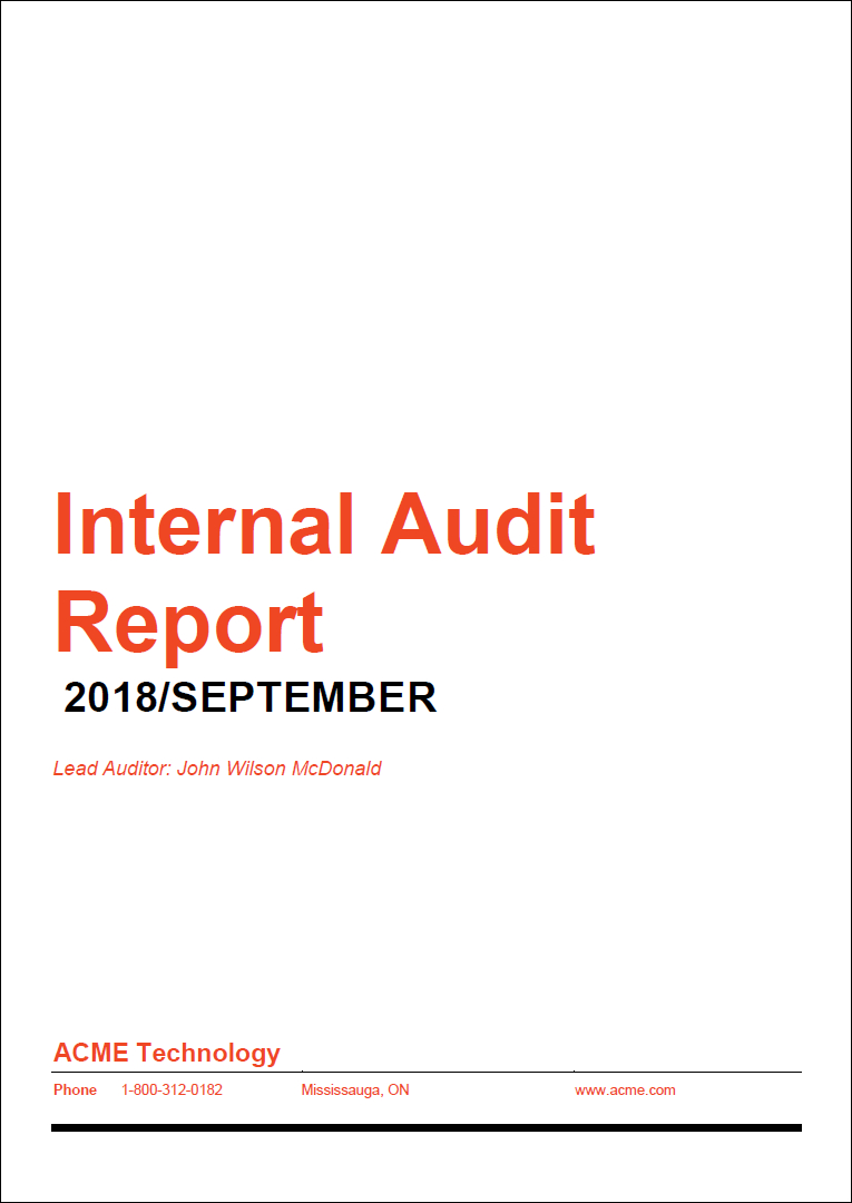 How To Prepare A High Impact Internal Audit Report With Regard To Internal Audit Report Template Iso 9001