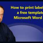 How To Print Labels From A Free Template In Microsoft Word 2013 Inside Free Label Templates For Word