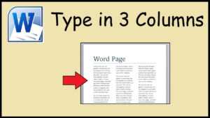 How To Type In 3 Columns Word in 3 Column Word Template