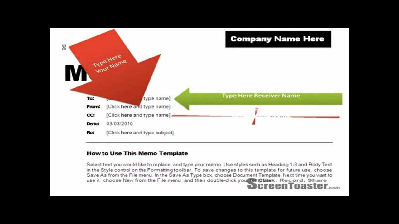 How To Use Memo Template In Word 2007 Within Memo Template Word 2010