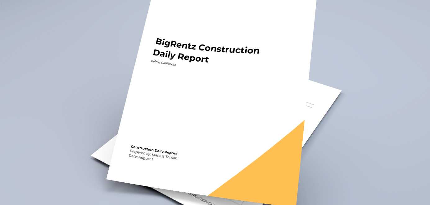 How To Write A Construction Daily Report [Free Template For Construction Daily Report Template Free
