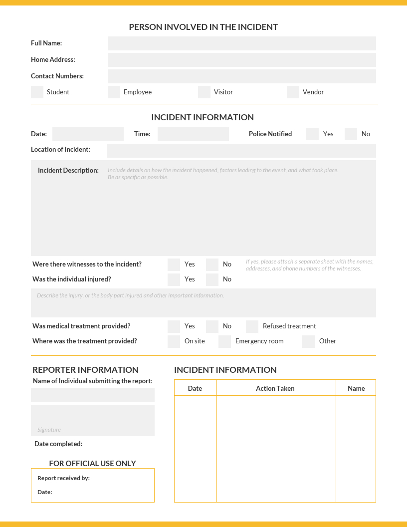 How To Write An Effective Incident Report [Templates] – Venngage Pertaining To It Major Incident Report Template